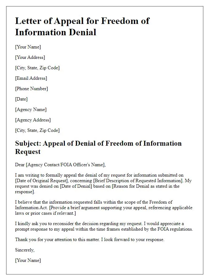freedom of information refusal notice template