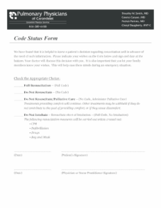 code-status-documentation-template