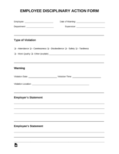 employee-discipline-documentation-template