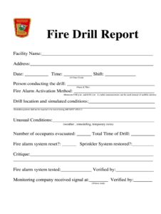 fire-drill-documentation-template
