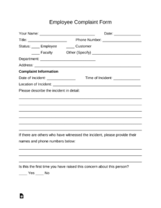 hr-complaint-documentation-template