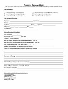 property-claim-documentation-template