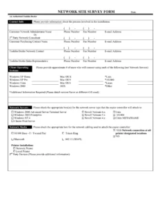computer-network-site-survey-template