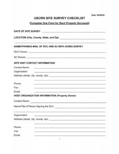 data-center-site-survey-template