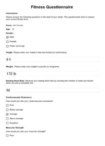 health-and-fitness-survey-template