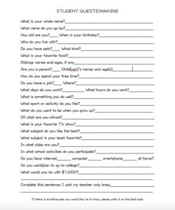 high-school-class-survey-template