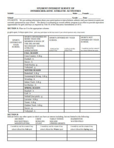 high-school-sports-intrest-survey-template