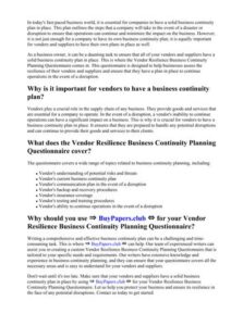 vendor-survey-template-for-business-continuity-planning