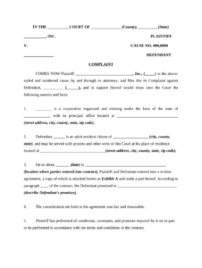 Breach Of Contract Complaint Template breach-of-contract-complaint-template