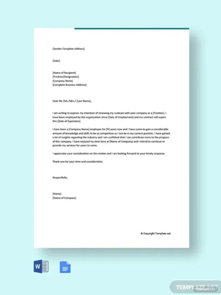 non-renewal-of-contract-letter-template