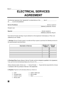 Free Electrical Service Contract Template free-electrical-service-contract-template