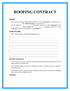 Free Residential Roofing Contract Template free-residential-roofing-contract-template