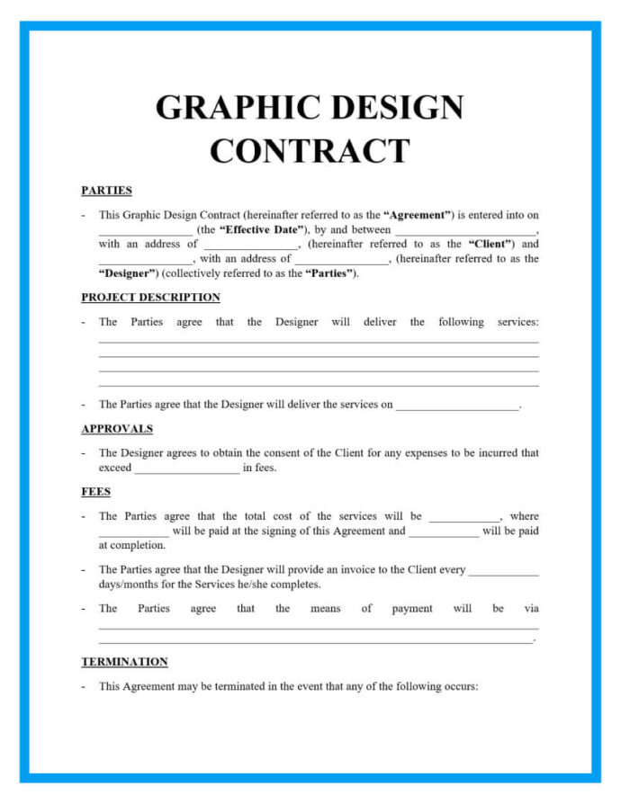 Graphic Design Work Contract Template