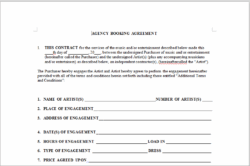 music-booking-agent-contract-template
