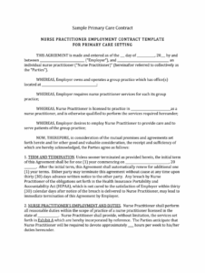 Nurse Practitioner Employment Contract Template nurse-practitioner-employment-contract-template