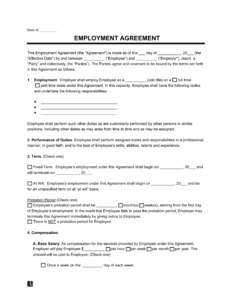 One Year Employment Contract Template one-year-employment-contract-template