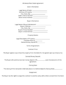 Real Estate Wholesale Contract Template real-estate-wholesale-contract-template