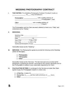 Sample Wedding Photography Contract Template sample-wedding-photography-contract-template