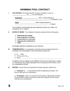 swimming-pool-construction-contract-templates