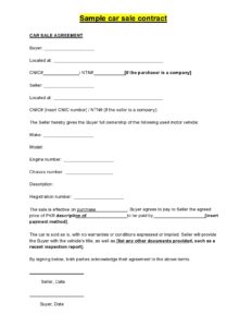 used-car-sale-contract-template