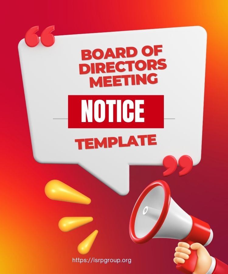 Board of Directors Meeting Notice Template