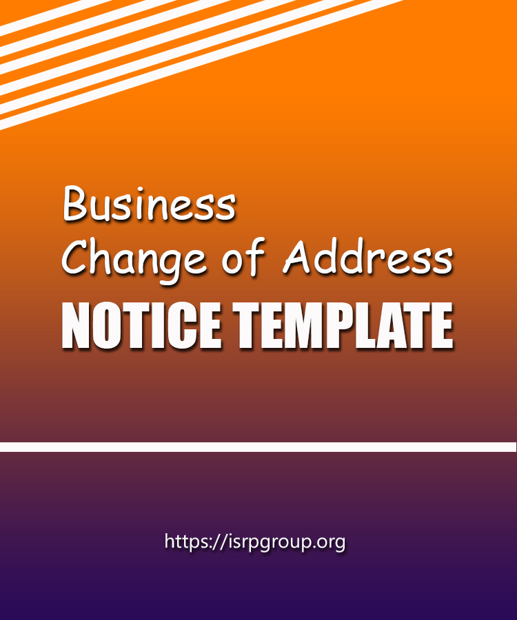 Business Change of Address Notice Template