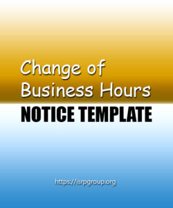 Change of Business Hours Notice Template