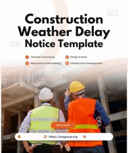 Construction Weather Delay Notice Template