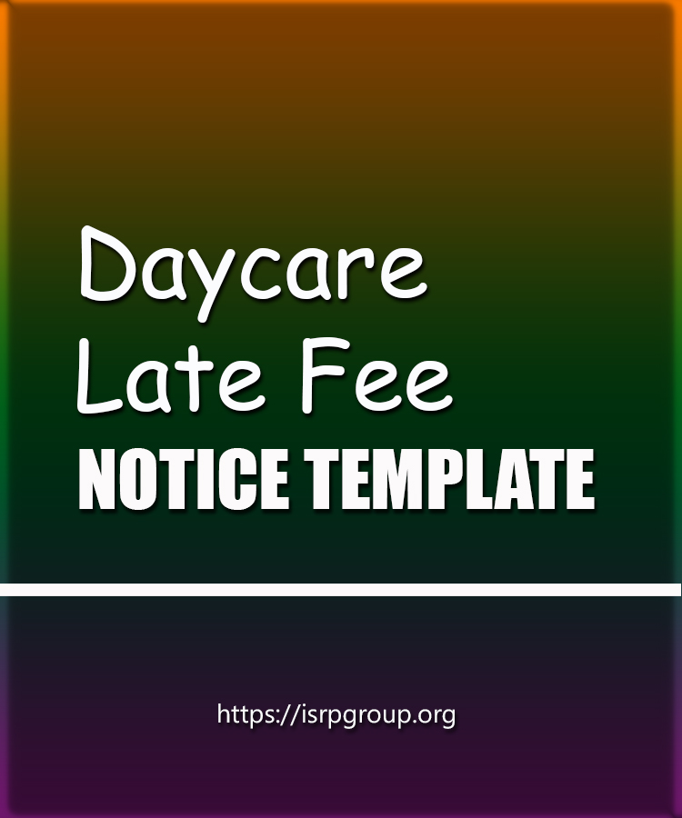 Daycare Late Fee Notice Template