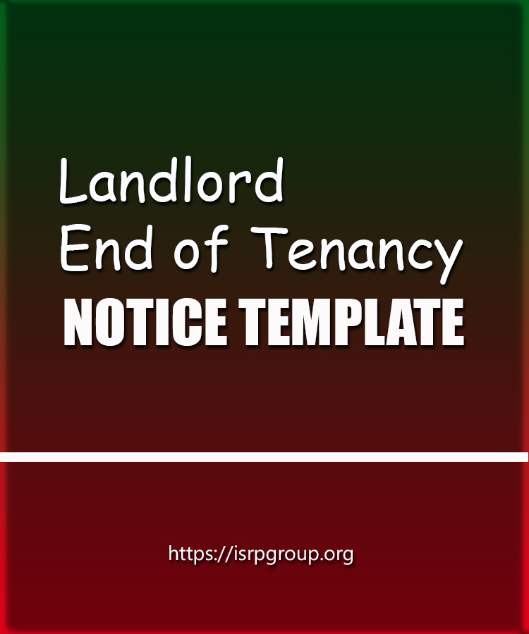 Landlord End of Tenancy Notice Template