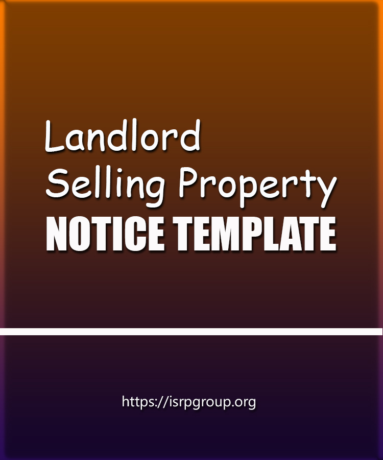 Landlord Selling Property Notice Template