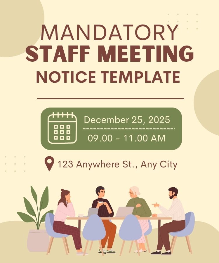 Mandatory Staff Meeting Notice Template