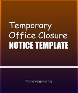 Temporary Office Closure Notice Template Temporary Office Closure Notice Template