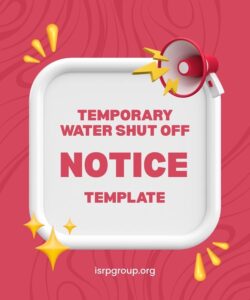Temporary Water Shut Off Notice Template