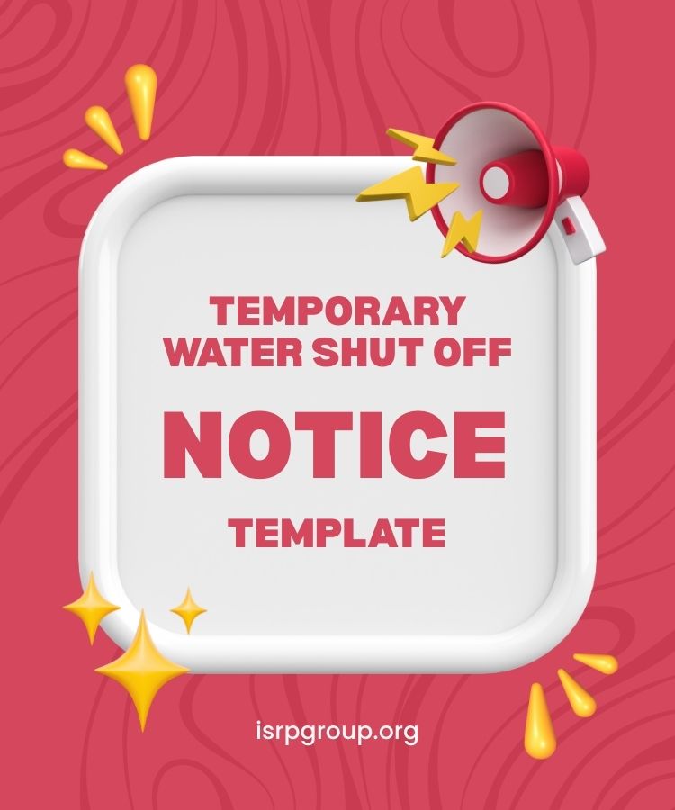 Temporary Water Shut Off Notice Template