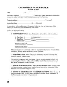 free-california-eviction-notice-template