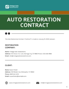 classic-car-restoration-contract-template