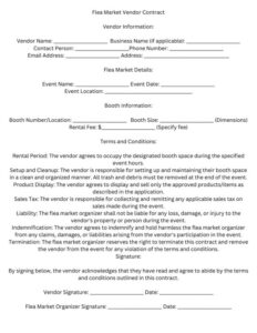 flea-market-vendor-contract-template