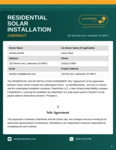 Residential Solar Installation Contract Template residential-solar-installation-contract-template