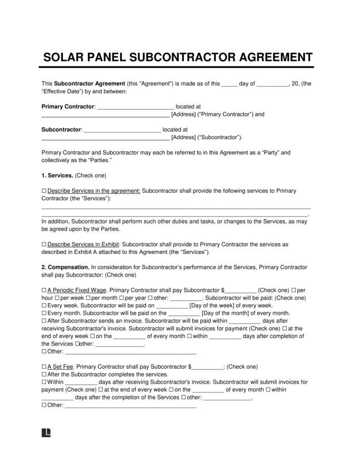 Solar Panel Contract Example Solar PV Maintenance Contract Template
