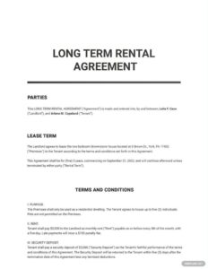 long-term-rental-contract-template