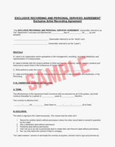 360 Deal Music Contract Template 360 Deal Music Contract Template