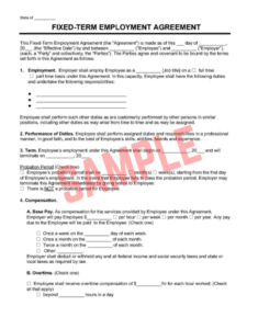 6 Month Fixed Term Contract Template
