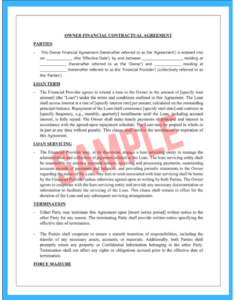 Owner Financed Business Contract Template