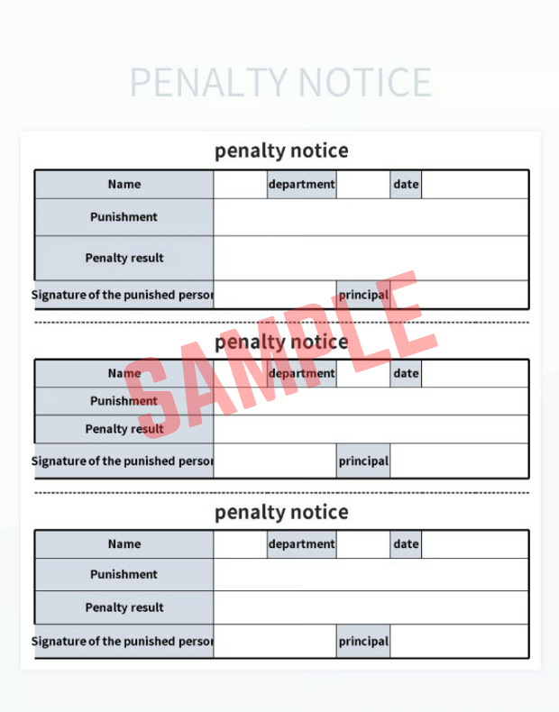 Penalty Charge Notice Appeal Template