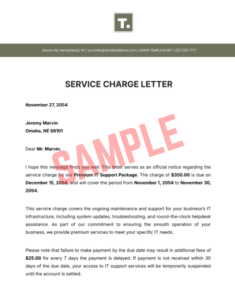 Service Charge Demand Notice Template