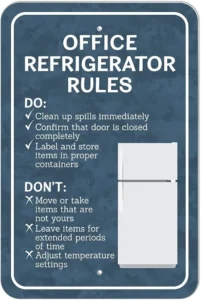Office Refrigerator Cleaning Notice Template