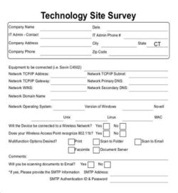 Information Technology Site Survey Template