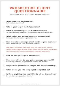 Client Survey Template Web Development