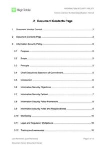 Information Security Documentation Template Information Security Documentation Template